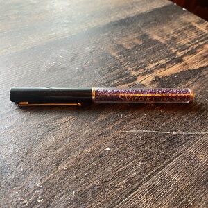 Swarovski Crystalline Gloss Ballpoint Pen - Purple Crystal w/ Black & Gold Metal